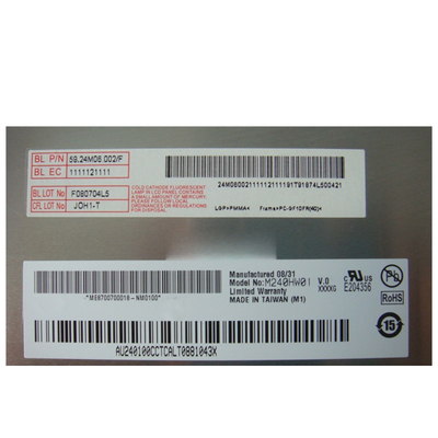 tablero de regulador del perno de la señal LVDS 30 de 1080p VGA DVI con el panel LCD M240HW01 V0 de 1920*1080 TFT 24inch