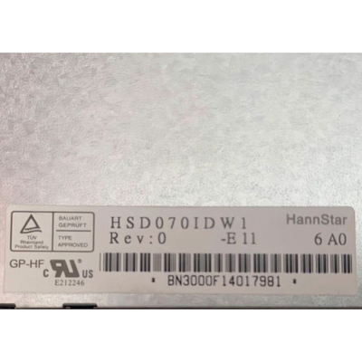 HSD070IDW1-E11 el panel de exhibición de pantalla LCD de 7,0 pulgadas para la exhibición automotriz