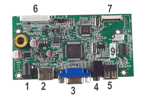 accesorios de la pantalla LCD de 1920x1080 IPS con el conductor de pantalla de la informática de VGA sistema de pesos americano USB Board