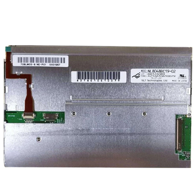 Original NL8048BC19-02 exhibición 800 (RGB) ×480 del LCD de 7,0 pulgadas para el equipo industrial para el NEC