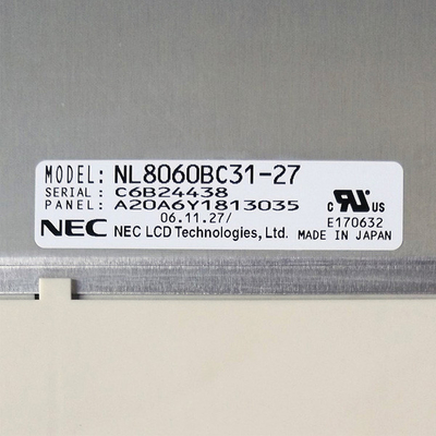 12,1 pantalla NL8060BC31-27 de la pulgada 82ppi lcd para el regulador industrial de la máquina
