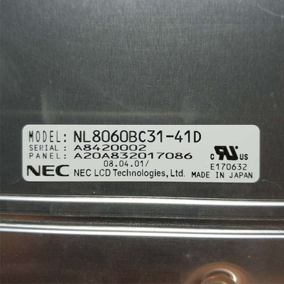 12,1 pantalla NL8060BC31-41D de la pulgada 82ppi lcd para el panel LCD industrial del tft para el sostenido