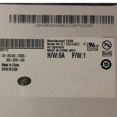 Panel LCD de 15,6 pulgadas con franja vertical AUO B156HW02 V1 1920*1080 141 PPI