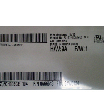 AUO B156XW02 V3 15.6 Pulgadas 40 Pin Laptop Pantalla 1366 * 768 WXGA 100PPI Antideslumbrante