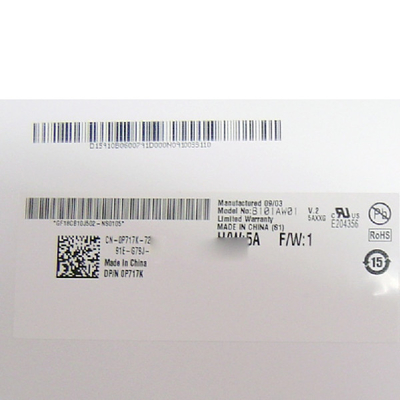 Módulo de TFT de la exhibición del LCD de los pernos de B101AW01 V2 HW5A 1024*576 40