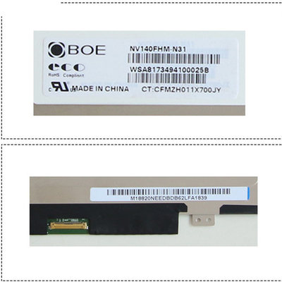BOE pantalla de visualización de la informática de 14,0 pulgadas NV140FHM-N31 1920*1080 para el reemplazo del ordenador portátil