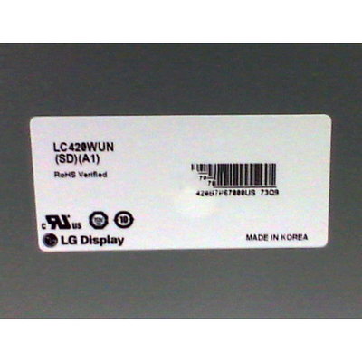 LC420WUN-SDA1 transmisivo normalmente negro video de la pared del LCD de 42 pulgadas
