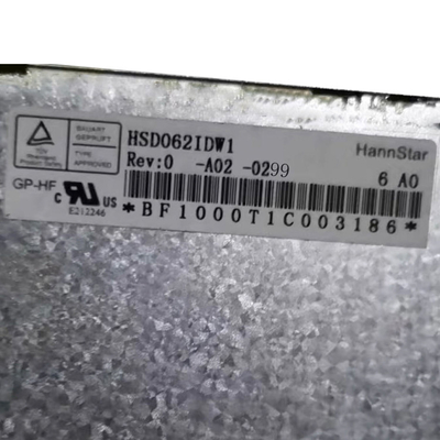 6,2 PANTALLA HSD062IDW1-A02-0299 del PANEL LCD de la resolución de la pulgada 800*480