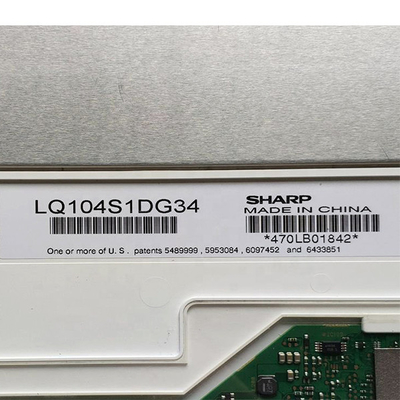 10,4 pulgadas 800*600 96 PPI LQ104S1DG34 40 fijan la pantalla de visualización del LCD
