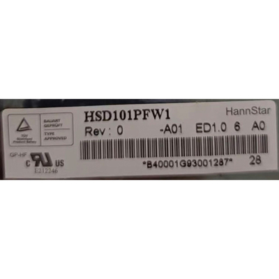 10.1 pulgadas 1024*576 40 pines TFT Panel LCD Display HSD101PFW1-A01