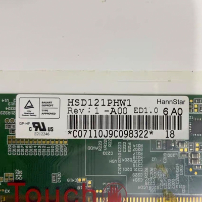 12.1 pulgadas 1366 * 768 40 pines HSD121PHW1-A00 pantalla de panel LCD