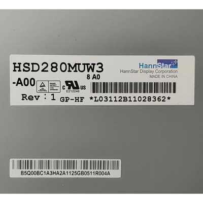 27.5 pulgadas pantalla de monitor LCD HSD280MUW3-A00 RGB 1920 × 1200 WUXGA 82PPI