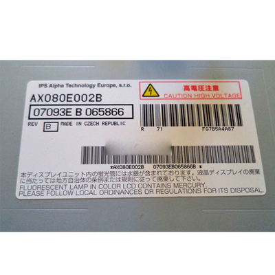 32.0 pulgadas AX080E002B 12.0V Tipo TFT Pantalla LCD