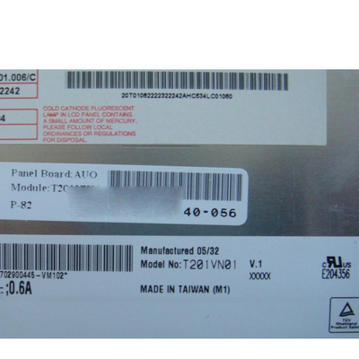 20.1 pulgadas 640*480 T201VN01 V1 39PPI Panel de pantalla LCD