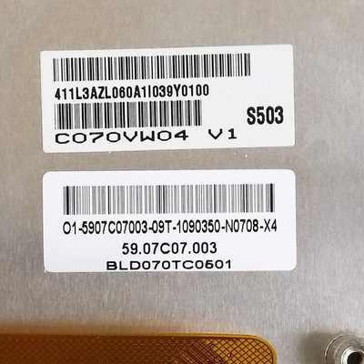 Tamaño 7.0 pulgadas Original en stock C070VW04 V1 Panel de pantalla LCD