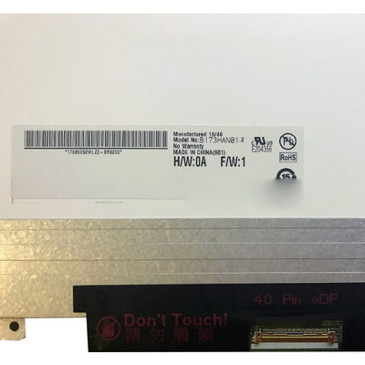 Tamaño 17.3 pulgadas B173HAN01.2 3.3V Tipo Panel LCD TFT transmisor