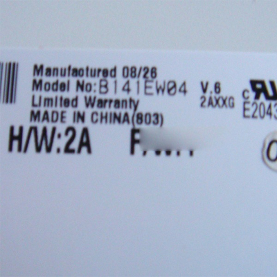 B141EW04 V6 14,1 pulgadas 1280*800 Pantalla LCD TFT-LCD