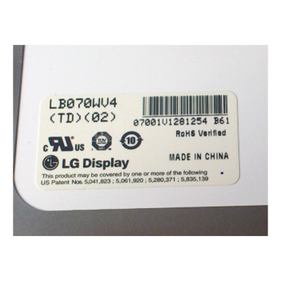 LB070WV4-TD02 Pantalla TFT-LCD de 7,0 pulgadas 800*480 Pantalla LCD