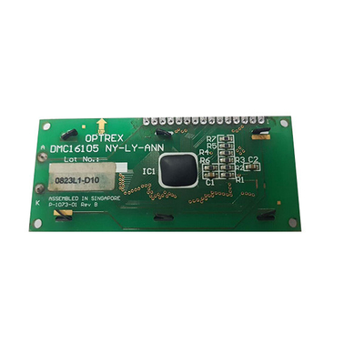 líneas pantalla del × 1 de los caracteres de 2,4 pulgadas 16 de los módulos DMC-16105NY-LY-ANN lcd del LCD