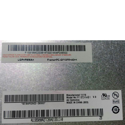 Superficie antideslumbrante de la pulgada 1366x768 de la pantalla de visualización de M185XW01 V8 LCD 18,5