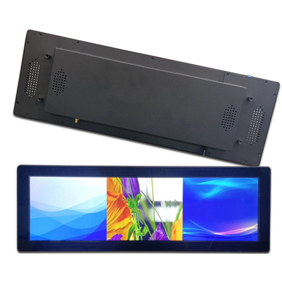 Buen precio Pantalla estirada de 19.5 pulgadas para centro comercial, pantalla ultra ancha, montaje en pared, pantalla LCD de barra estirada en línea