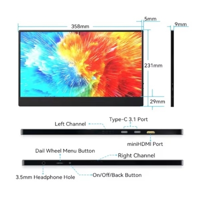 Buen precio 15.6 pulgadas 4K IPS 16:9 pantalla portátil de ordenador portátil en línea
