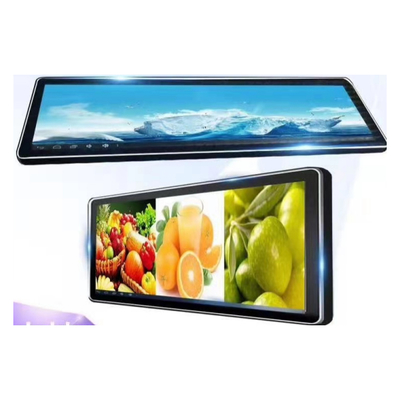 Buen precio pantalla de borde de la estantería de 24,0 pulgadas de pantalla ultra ancha de pared montada en barra de estiramiento pantalla LCD en línea