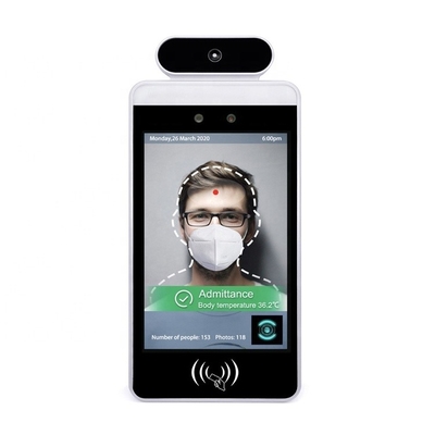 Buen precio Dispositivo facial montado en la pared del reconocimiento de 8 pulgadas, dispositivo de la medida de la temperatura del cuerpo 1.5GHZ en línea